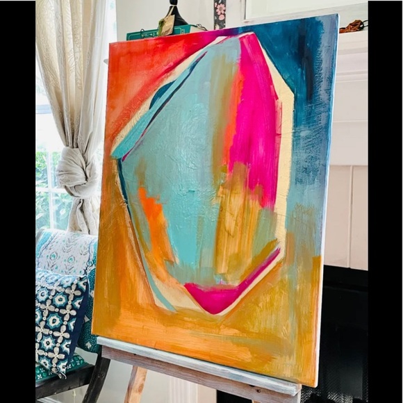Anthropologie Other - The Metallic Stone Painting